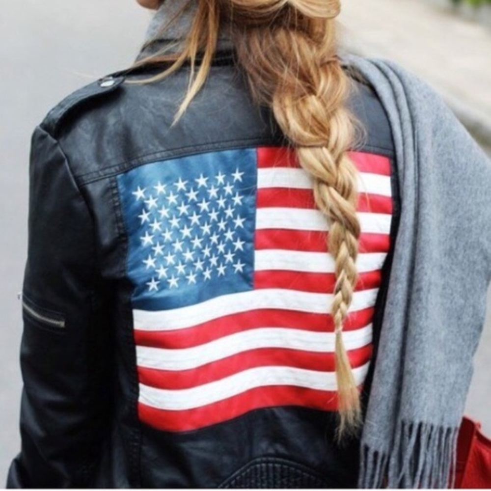 Unit American flag Moto jacket